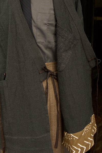 Japanese Farmer Coat - Japanese Seersucker - S, M (NO RETURN)
