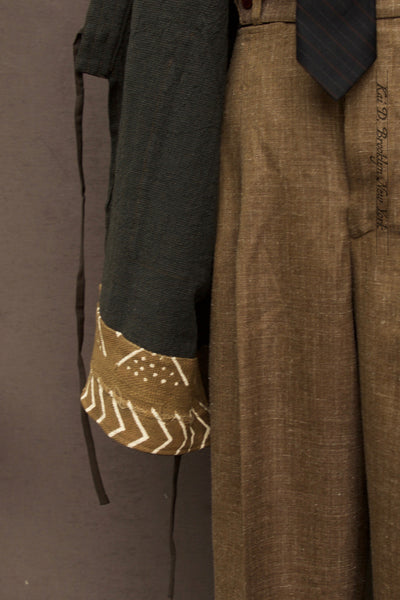 Japanese Farmer Coat - Japanese Seersucker - S, M (NO RETURN)