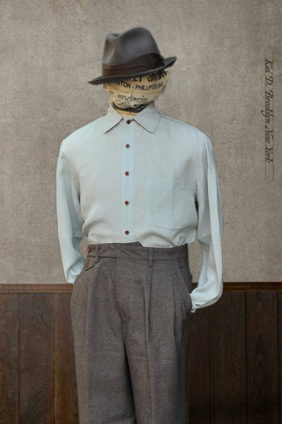 Cassady Shirt (Relaxed Cut)- Mint Belgian Linen - M, L, XL, XXL
