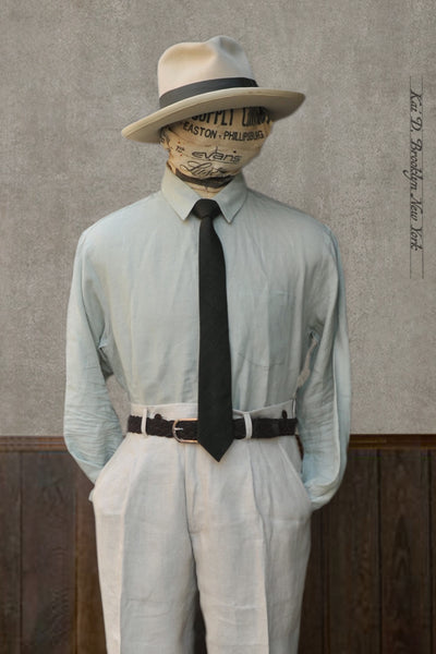 Cassady Shirt (Relaxed Cut)- Mint Belgian Linen - M, L, XL, XXL