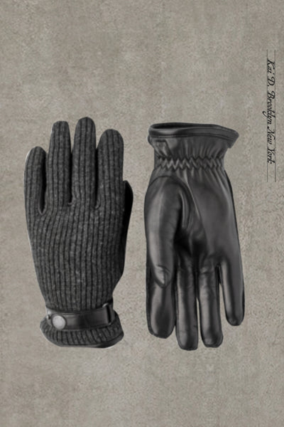 Mixed Media Gloves - Black - 8, 9
