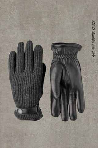 Mixed Media Gloves - Black - 8, 9