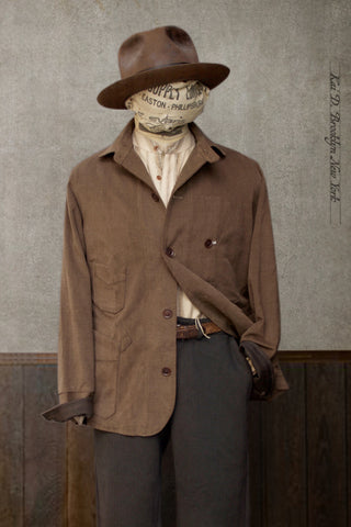 Degas Work Jacket - Italian Moleskin - Dusty Brown - S, L
