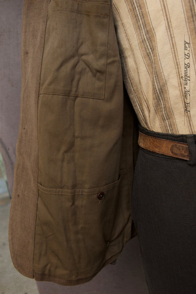 Degas Work Jacket - Italian Moleskin - Dusty Brown - S, L