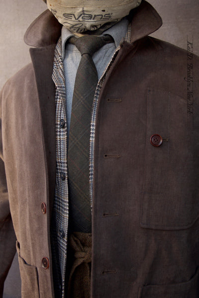 Hardy Chore Jacket - Italian Moleskin - Dusty Brown - M, L, XL