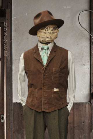 Pioneer Vest - Moleskin - L, XL, XXL, XXXL (Shorter Length)