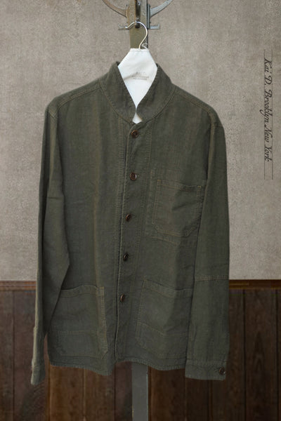 Mondrian Shirt Jacket - Garment Dyed Belgian Linen - XL, XXL