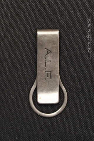 Vintage money clip - ALP Monogram - Sterling Silver