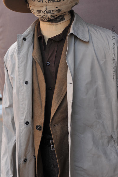 Morten Long Coat - Waxed Concrete - L (NO RETURN)