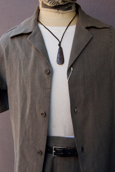 Artist Lounge Shirt - Moss - M, L (oversized)