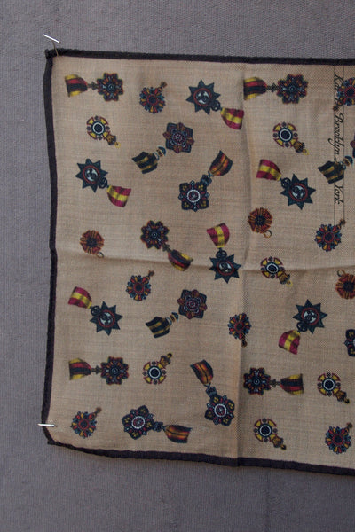Light Wool Pocket Square - Decorative Insignia