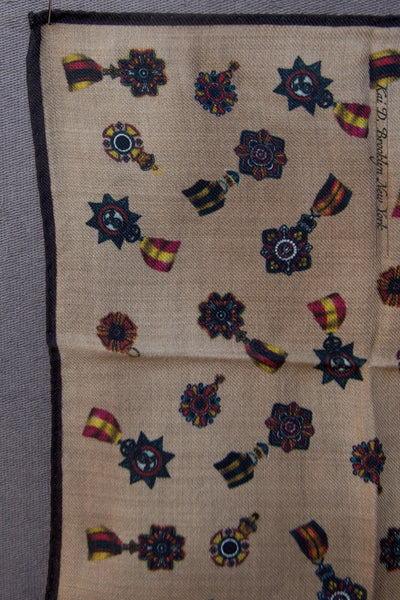 Light Wool Pocket Square - Decorative Insignia