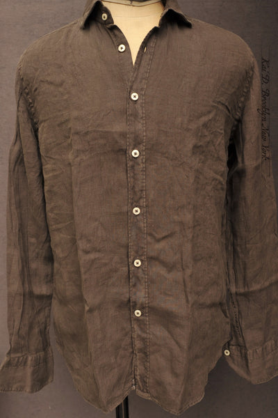 Capri Linen Shirt -Faded Brown - M (NO RETURN)