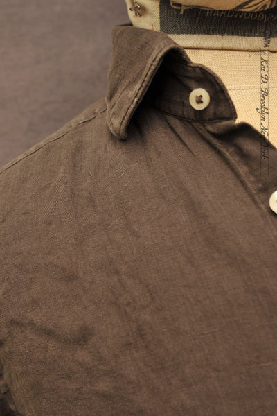 Capri Linen Shirt -Faded Brown - M (NO RETURN)