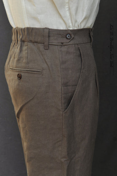 Journeyman Trousers - Mushroom Light Linen - 30