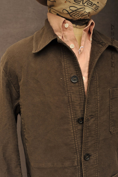 French Moleskin Work Jacket - Mushroom - 44(M), 46(L), 50(XL) (NO RETURN)