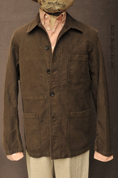 French Moleskin Work Jacket - Mushroom - 44(M), 46(L), 50(XL) (NO RETURN)