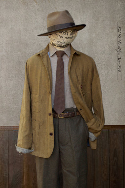 Degas Work Jacket - Soft Cotton Herringbone - S, M, L, XL, XXL