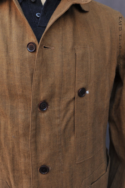 Degas Work Jacket - Soft Cotton Herringbone - M, L