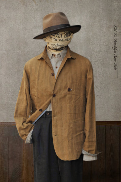 Degas Work Jacket - Soft Cotton Herringbone - S, M, L, XL, XXL