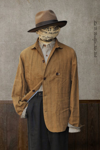 Degas Work Jacket - Soft Cotton Herringbone - S, M, L, XL, XXL