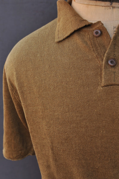 Fine Gauge Linen Polo - Mustard - XS, S