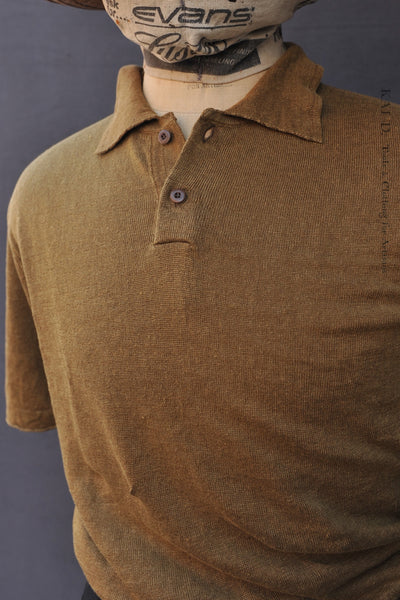 Fine Gauge Linen Polo - Mustard - XS, S