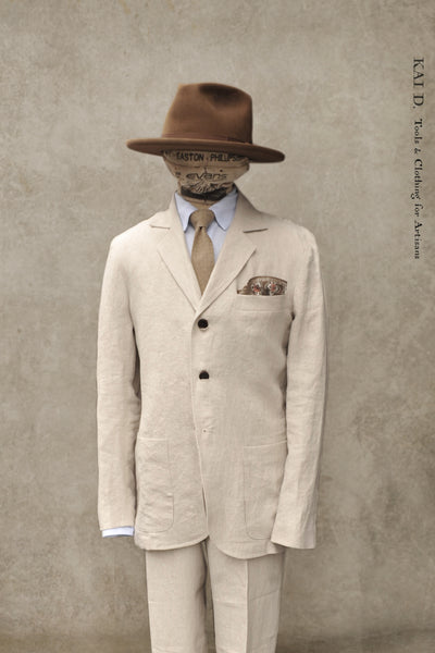 Shoemaker Jacket - Natural Belgian Linen - S, M, L, XL