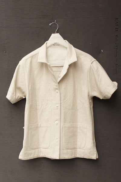 SS Reversible Lake Camp Shirt - Natural - 2(M), 3(L)