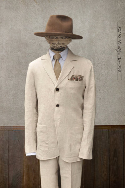 Shoemaker Jacket - Natural Belgian Linen - S, M, L, XL