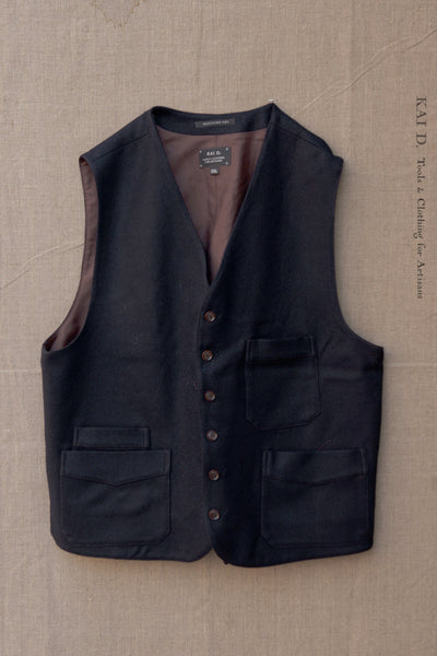 Shoemaker's Vest - Navy Wool Cashmere - XXL