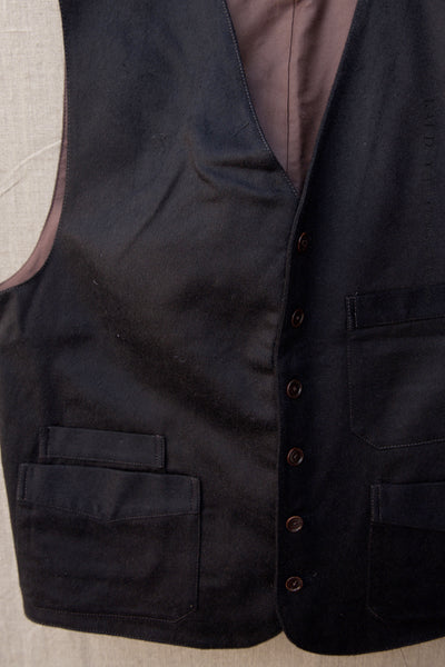 Shoemaker's Vest - Navy Wool Cashmere - XXL