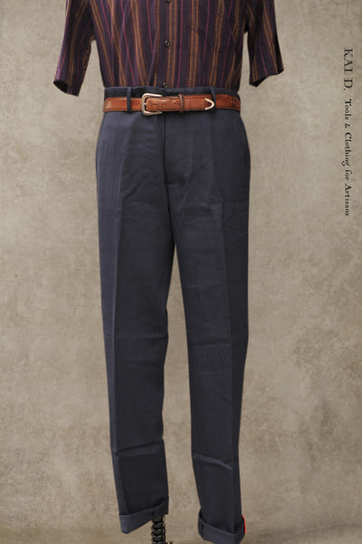 Borough Pants - Cotton Linen Twill - Navy - 30, 38