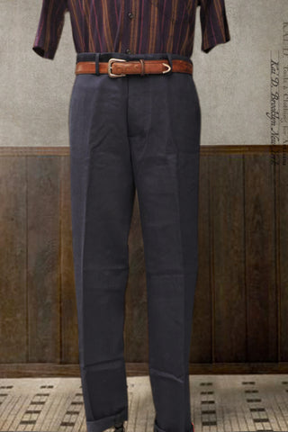 Borough Pants - Cotton Linen Twill - Navy - 30, 34, 36, 38