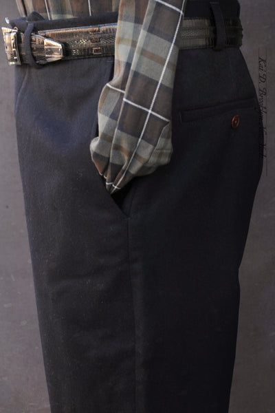Bosun Pants - Virgin Wool Flannel - Navy - 30, 32, 34, 36