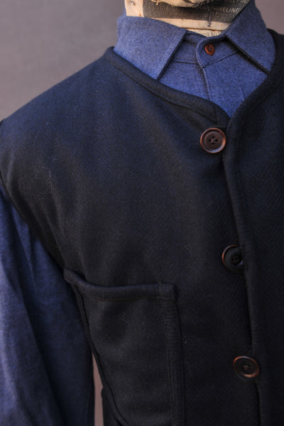 Cruiser Vest - Deep Navy Wool - XL
