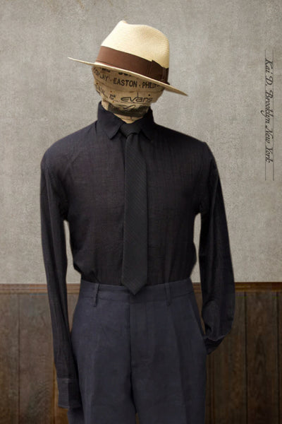 Delancey Shirt - Double Gauze Cotton - Navy - S, M, L, XL