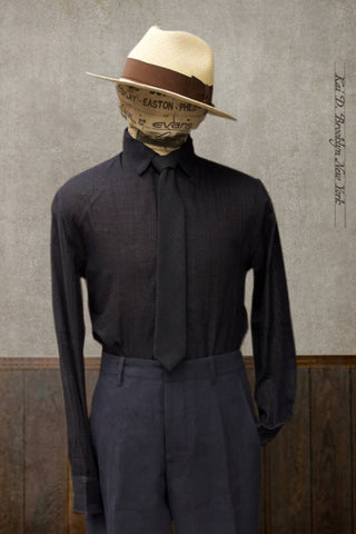Delancey Shirt - Double Gauze Cotton - Navy - S, M, L, XL