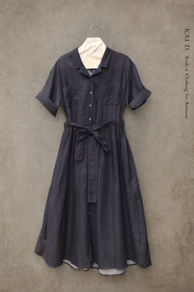 O'Keeffe Dress - Double Gauze Navy - XS,  M, L