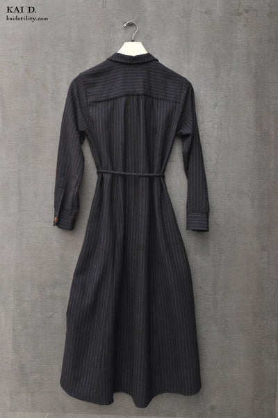 Hepburn Dress - Navy Stripe - XS, S, M