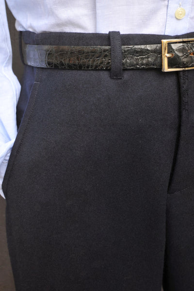 Borough Pants - Virgin Wool Flannel - Deep Navy - 32, 34, 36