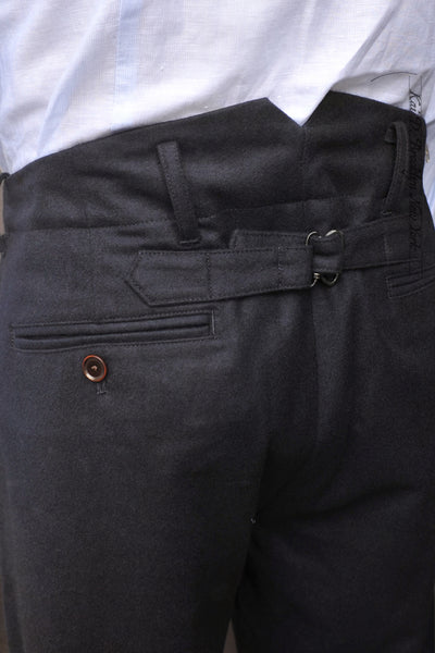 Borough Pants - Virgin Wool Flannel - Deep Navy - 32, 34, 36