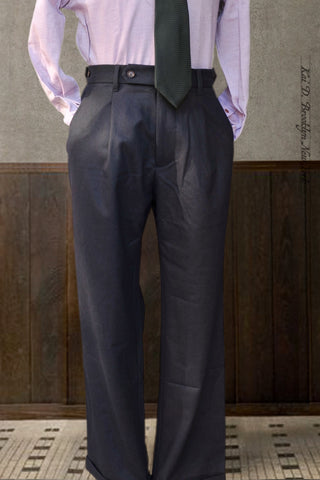 Journeyman Trousers -Lux Navy Wool Flannel - 30, 32, 34, 36