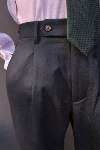Journeyman Trousers -Lux Navy Wool Flannel - 30, 32, 34, 36