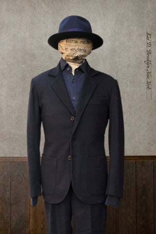 Shoemaker's Jacket - Navy Wool Cashmere - M, XL