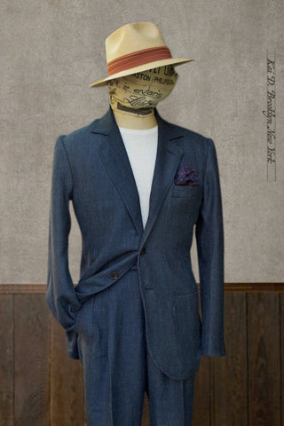 Shoemaker's Jacket - Blue Hopsack Tropical Wool - S, M, L, XL