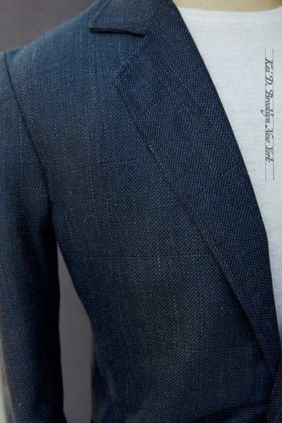 Shoemaker's Jacket - Blue Hopsack Tropical Wool - S, M, L, XL