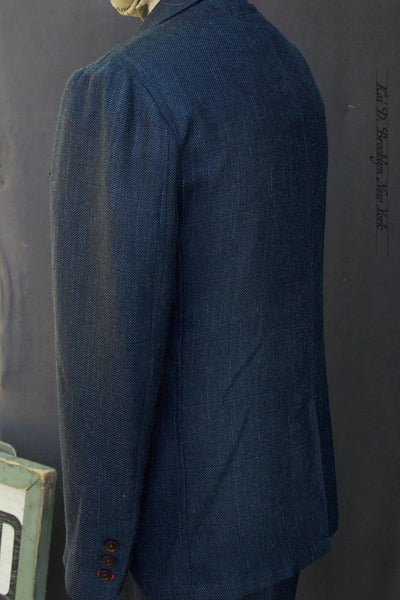 Shoemaker's Jacket - Blue Hopsack Tropical Wool - S, M, L, XL