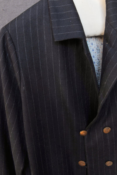 Hutton Jacket - British Chalk Stripe Wool - Navy - S, M, L