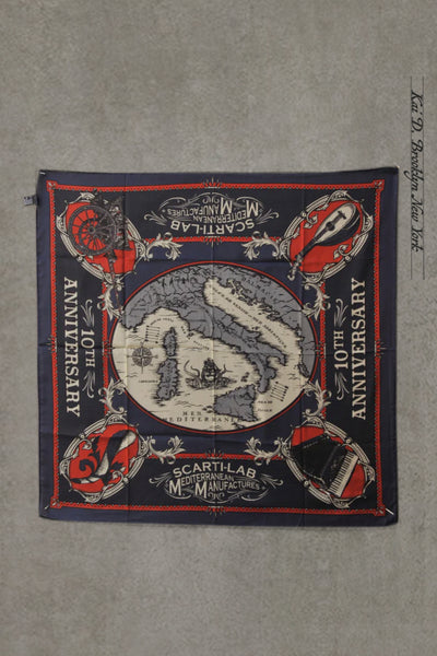 Cotton Bandana - Tenth Anniversary Blue/Red